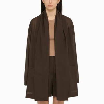 Shop Philosophy Brown Wool-blend Over Jacket