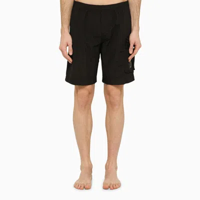 Shop C.p. Company Black Nylon Bermuda Shorts