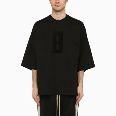 Shop Fear Of God T-shirt With Black Milan 8 Embroidery