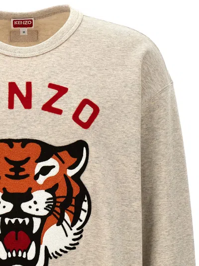 Shop Kenzo 'lucky Tiger' Sweatshirt In Gray