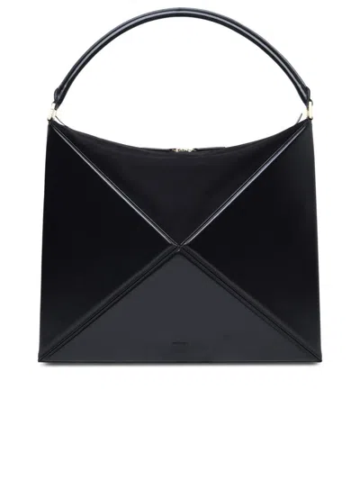 Shop Mlouye 'hobo Flex' Charcoal Bovine Leather Bag In Black