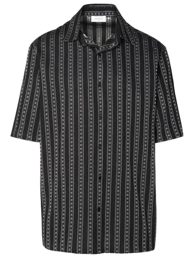 Off-white Bowling Shirt With Embroidered Arrow In Black