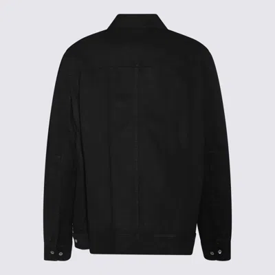 Shop Rick Owens Black Cotton Denim Jacket