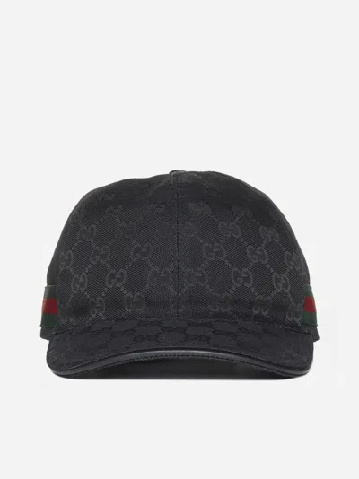 Shop Gucci Gg Canvas Baseball Cap In Black
