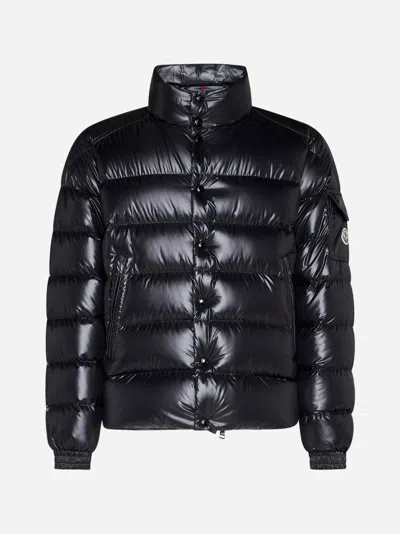 Shop Moncler Cornour Quilted Nylon Down Jacket In Black