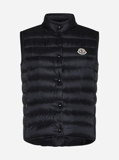 Shop Moncler Liane Quilted Nylon Down Vest In Black