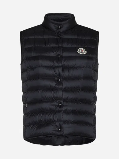 Moncler Liane Nylon Down Vest In Black