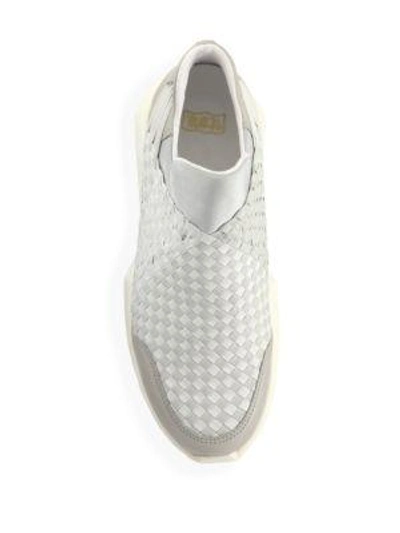 Shop Ash Quartz Woven Sneakers In Off White