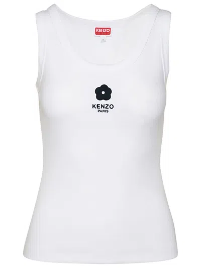 Shop Kenzo Canotta Logo In White