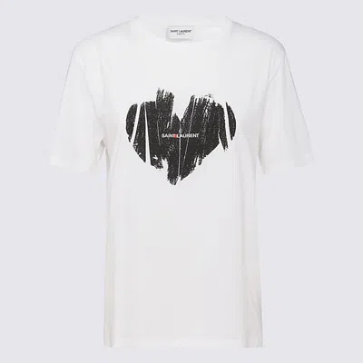 Shop Saint Laurent T-shirts And Polos White