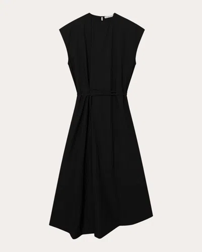 Shop Mark Kenly Domino Tan Women's Dorita Poplin Dress In Black