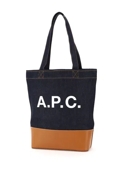 Shop Apc Axel Denim Tote Bag In Mixed Colours