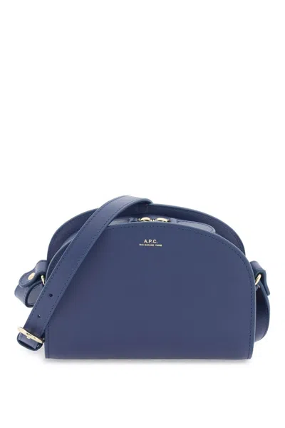 Shop Apc Demi-lune Mini Crossbody Bag In Blue