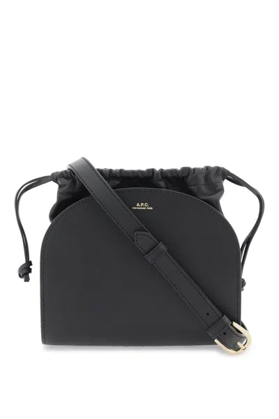 Shop Apc Demi-lune Pouch Bag In Black
