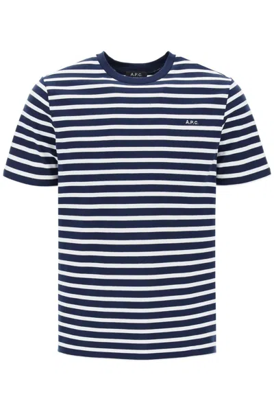 Shop Apc Emilien Striped T-shirt In Mixed Colours