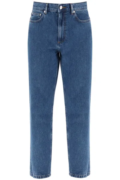 Shop Apc Martin Straight Jeans In Blue