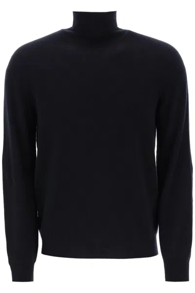 Shop Agnona Seamless Cashmere Turtleneck Sweater In Blue