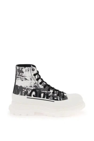Shop Alexander Mcqueen Tread Slick Graffiti Ankle Boots In Mixed Colours