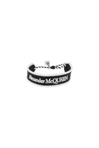 Shop Alexander Mcqueen Embroidered Bracelet In Mixed Colours