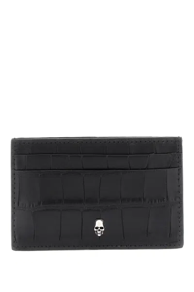 Shop Alexander Mcqueen Skull Cardholder In Black