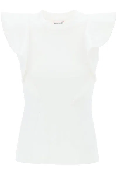Shop Alexander Mcqueen Sleeveless T-shirt In White
