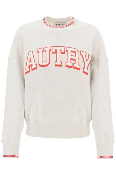 Shop Autry Oversized Varsity Sweatshirt In Mixed Colours