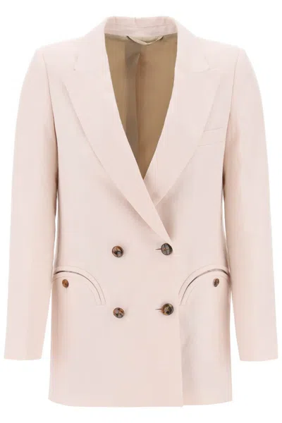 Shop Blazé Milano Everyday Mid-day Sun Double-breasted Blazer In Mixed Colours