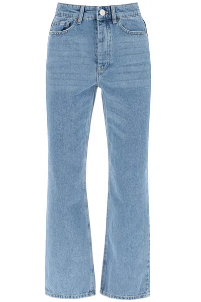 Shop By Malene Birger Milium Cropped Jeans In Organic Denim In Light Blue