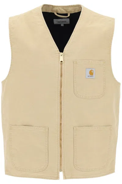 Shop Carhartt Arbor Cotton Canvas Vest In Mixed Colours