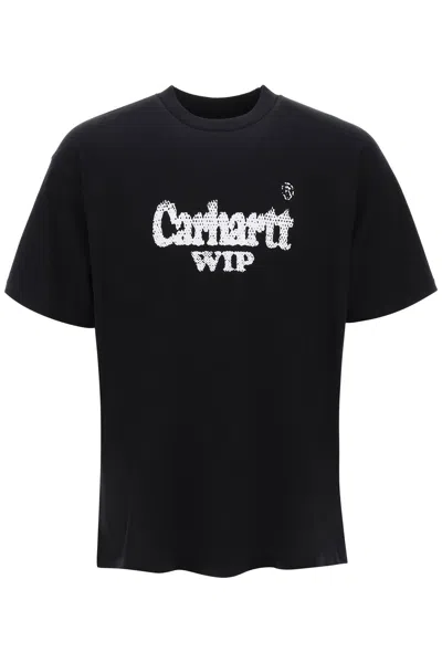 Shop Carhartt Spree Halftone Printed T-shirt In Black