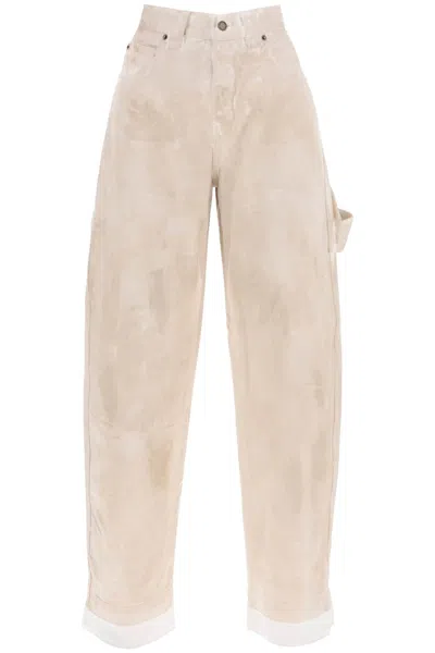 Shop Darkpark Audrey Marble-effect Cargo Jeans In Mixed Colours
