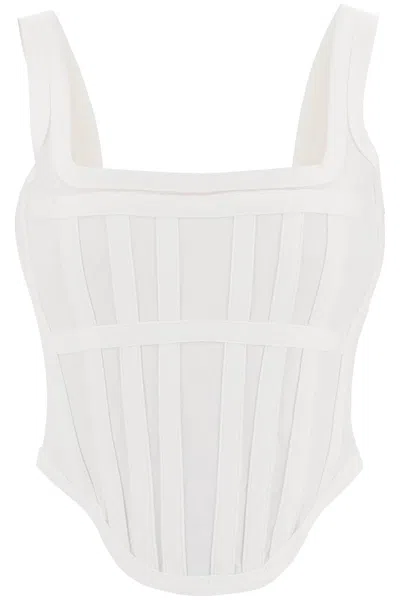 Shop Dion Lee Corset Top In Jersey In White