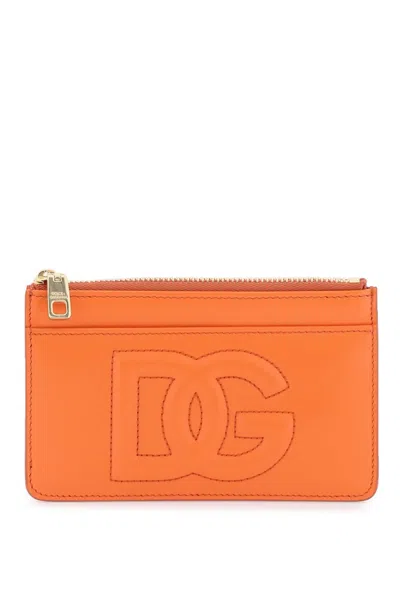 Shop Dolce & Gabbana Cardholder With Logo In Orange