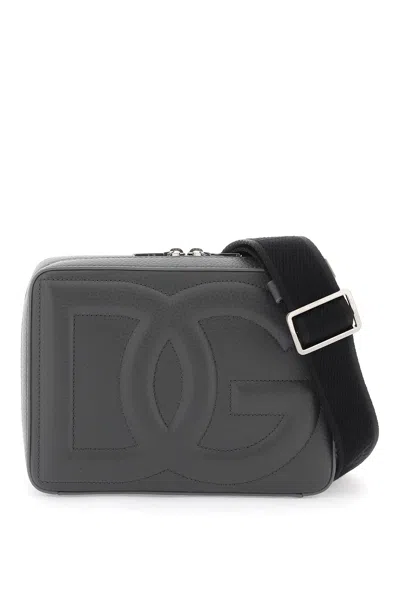 Shop Dolce & Gabbana Dg Logo Camera Bag For Photography In Grey