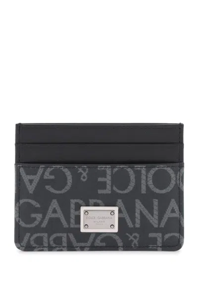 Shop Dolce & Gabbana Logo Plaque Cardholder In Black