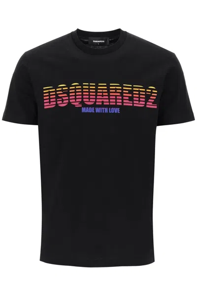 Shop Dsquared2 Logoed Cool Fit T In Black