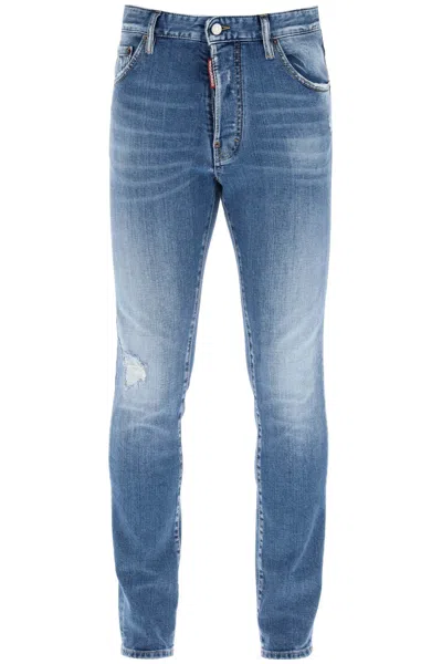 Shop Dsquared2 "medium Preppy Wash Cool Guy Jeans For In Blue