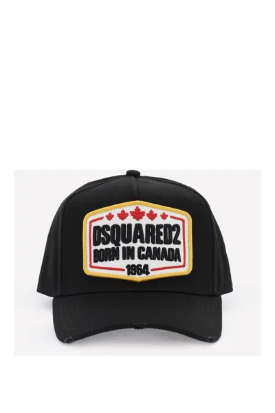 Shop Dsquared2 Cappello Baseball Con Patch Logo In Black