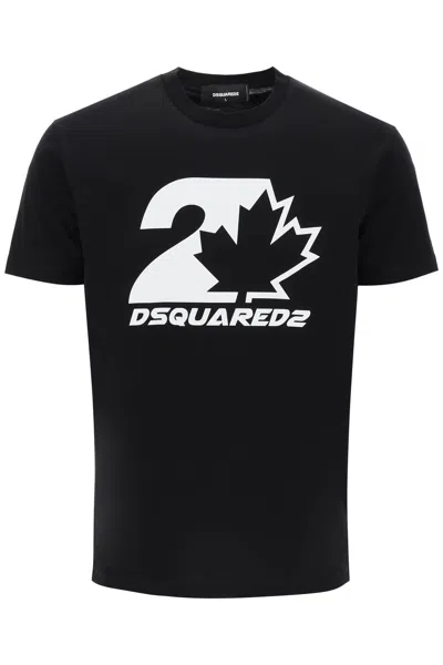 Shop Dsquared2 Cool Fit Printed T-shirt In Black