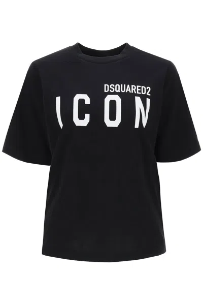 Shop Dsquared2 Icon Crew-neck T-shirt In Black