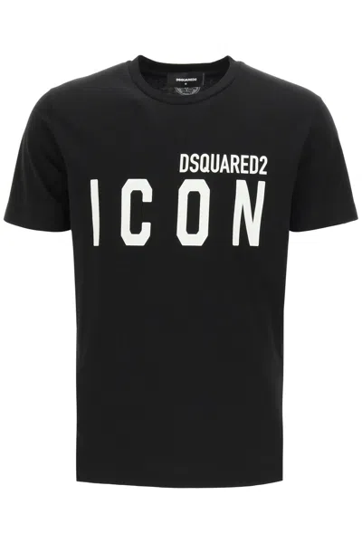 Shop Dsquared2 Icon Print T-shirt In Black