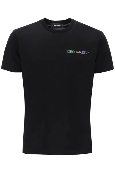 Shop Dsquared2 Printed Cool Fit T-shirt In Black