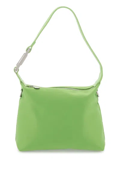 Shop Eéra Eera Satin Mini Moon Bag In Green