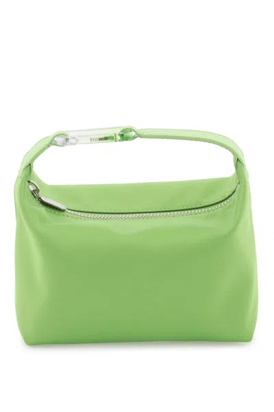 Shop Eéra Eera Satin Mini Moon Bag In Green