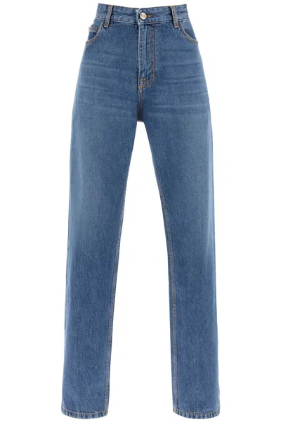 Shop Etro Jeans Baggy A Vita Bassa In Blue