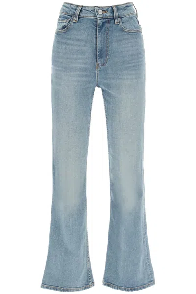 Shop Ganni Bootcut Jeans In Light Blue