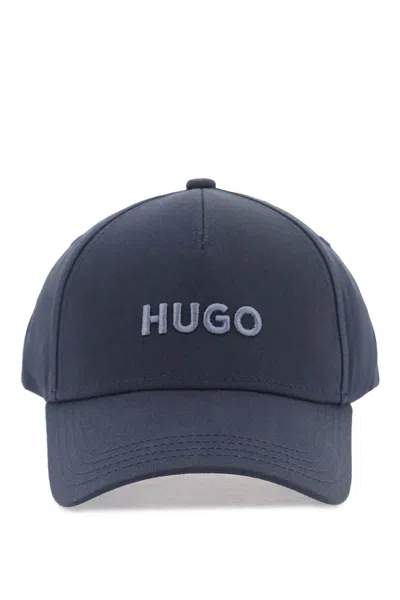 Shop Hugo Jude Embroidered Logo Baseball Cap With In Blue