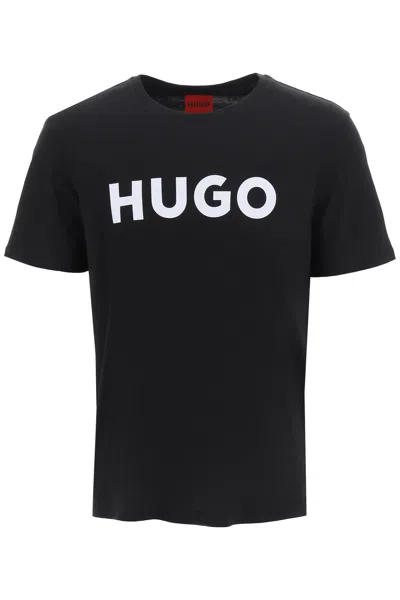 Shop Hugo Dulivio Logo T-shirt In Black