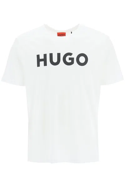 Shop Hugo Dulivio Logo T-shirt In White