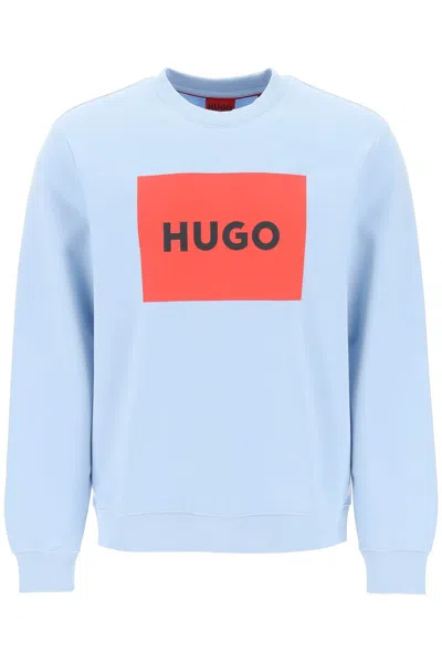 Shop Hugo Duragol Logo Box Sweatshirt In Mixed Colours